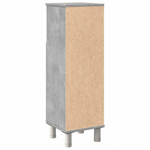 Badeværelsesskab 30 × 30 × 95 cm - konstrueret træ, betongrå