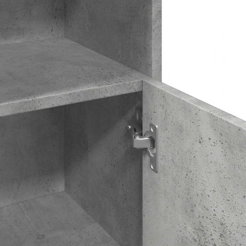 Badeværelsesskab 30 × 30 × 95 cm - konstrueret træ, betongrå