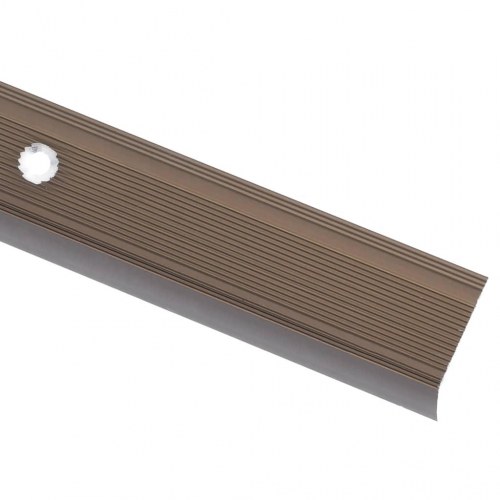 5 stk. trappelister i L-facon 100 cm - aluminium, brun