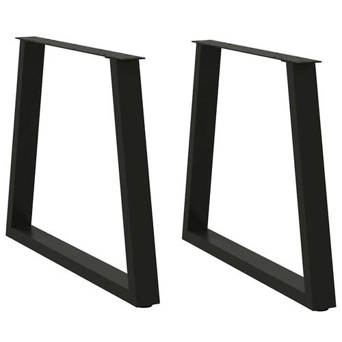 Spisebordsben V-form 2 stk Sort 80x(72-73,3) cm Stål