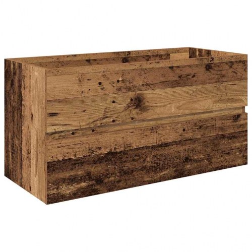 Vaskeskab med indbygget vask og vandhane Gammelt træ