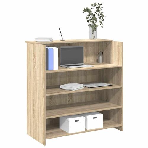 Receptionsskranke 100x50x103,5 cm konstrueret træ sonoma-eg
