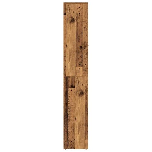 Badeværelsesskab 30x30x183,5 cm konstrueret træ antikt træ