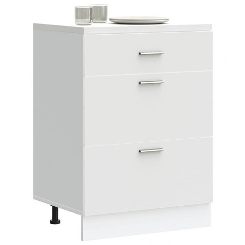 Køkkenunderskab "Lyon" hvidt konstrueret træ