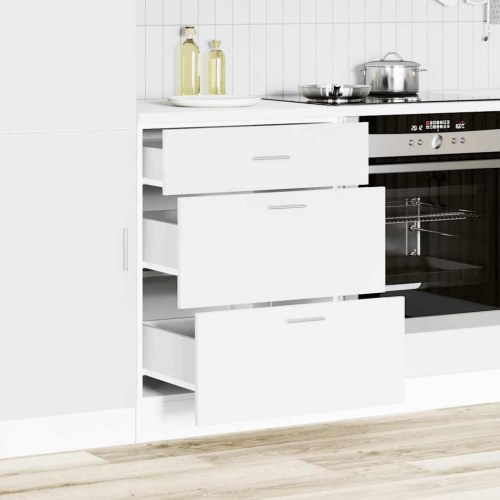 Køkkenunderskab "Lyon" hvidt konstrueret træ