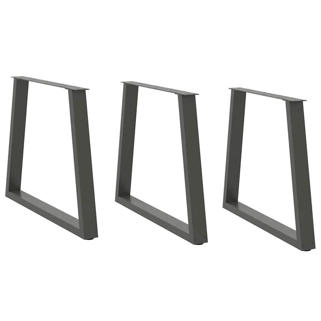 Spisebordsben V Form 3 Stk Antracit 70x72 73 3 Cm Stål