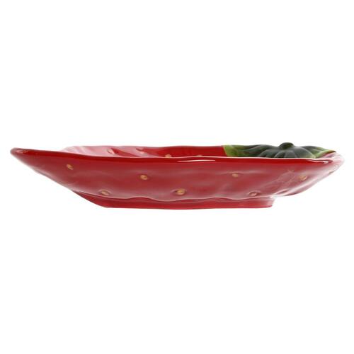 Tallerken Home ESPRIT Rød Stentøj Moderne 23,5 x 18 x 4,5 cm