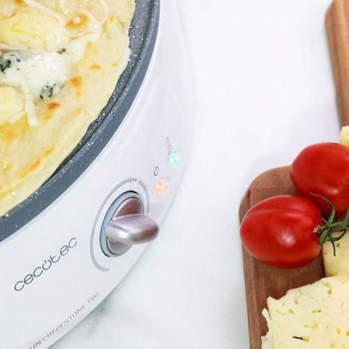 Fun Crepestone Twin pandekagemaskine 1200 W - Hvid
