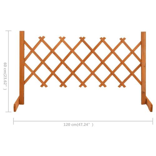 Espalier til haven 120x60 cm massivt fyrretræ orange