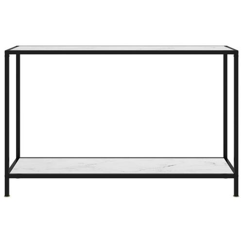 Konsolbord 120x35x75 cm hærdet glas hvid