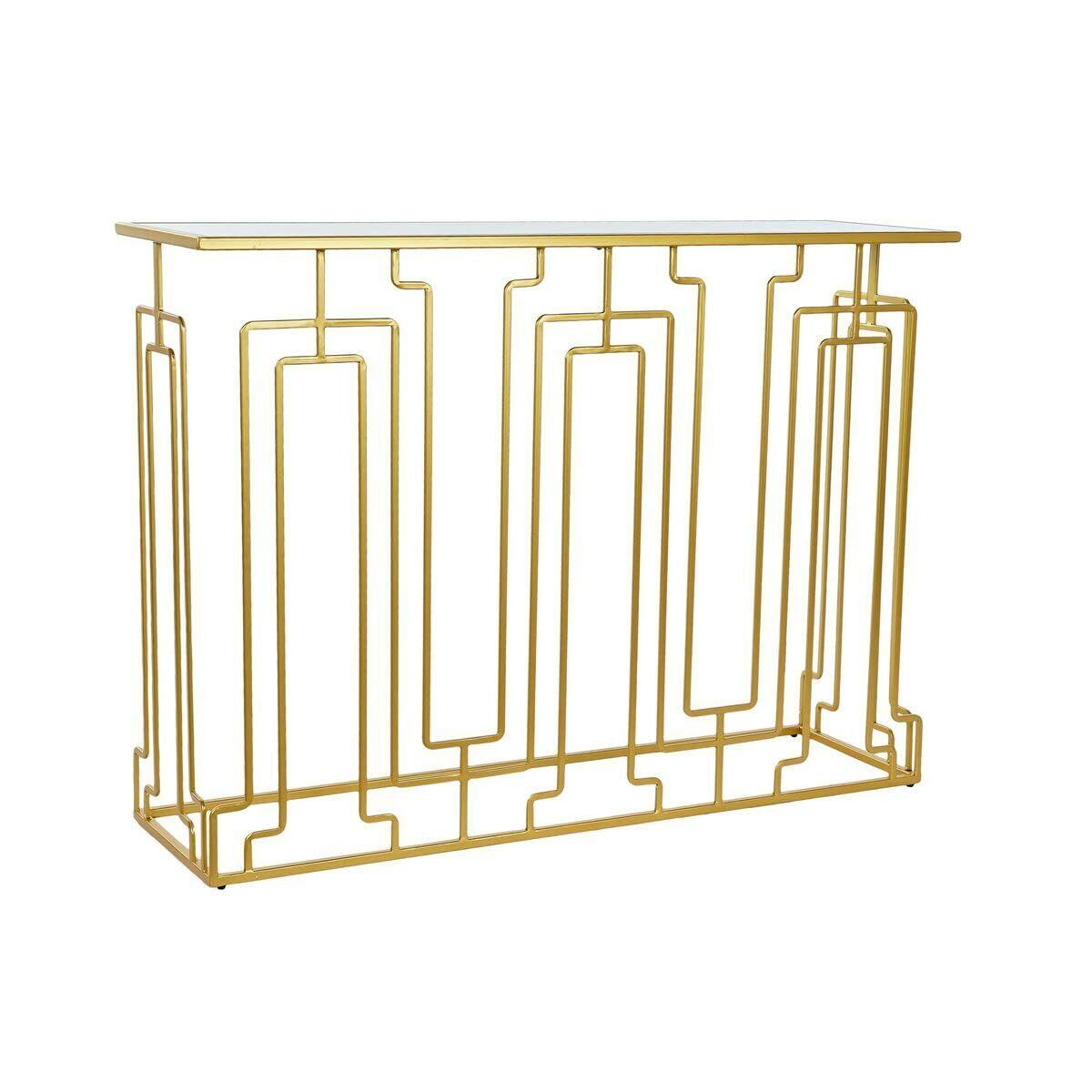 Konsolbord i metal - gylden, 110 × 32 × 79 cm (OUTLET B)