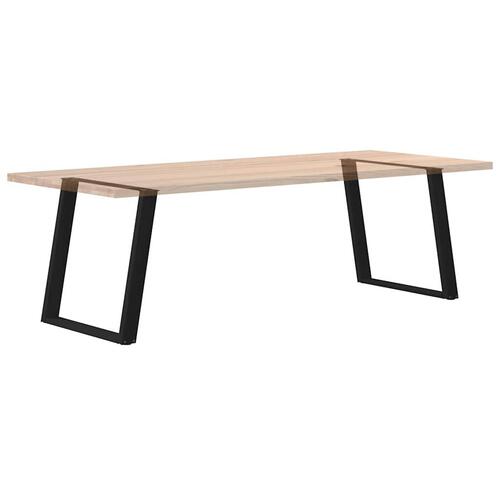 Spisebordsben U-formet 2 stk. 70x(72-73) cm stål sort