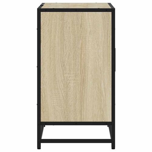 Underskab til badeværelse 65x33x60 cm konstrueret træ sonoma-eg