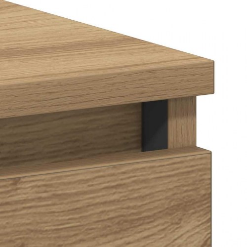 Skrivebord i kunsteg - 90 × 45 × 76 cm med 3 skuffer
