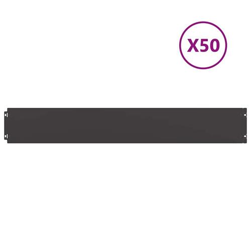 Plænekanter 50 stk. 15x103 cm koldvalset stål sort