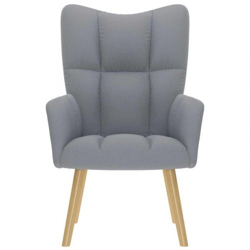 Lænestol stof lysegrå
