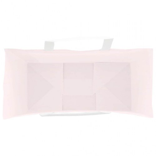 Papirposer med håndtag 26×12×35 cm - lyserød, 50 stk.