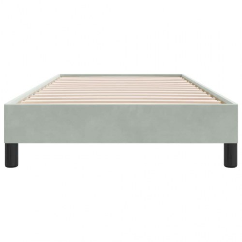 Sengeramme uden madras 80×220 cm - fløjl, lysegrå