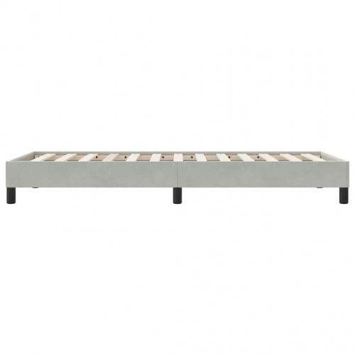 Sengeramme uden madras 80×220 cm - fløjl, lysegrå