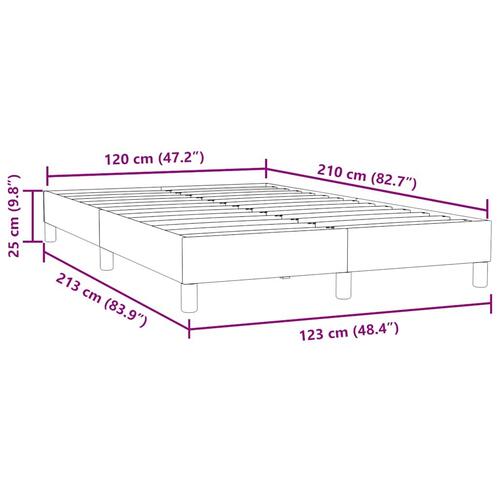 Sengeramme uden madras 120x210 cm fløjl sort