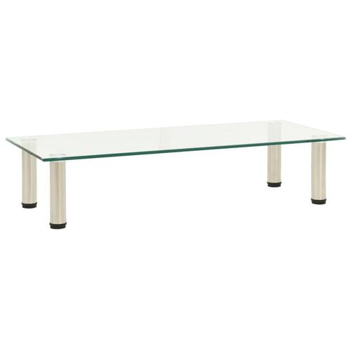 Tv-bord 80x35x17 cm hærdet glas transparent