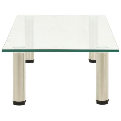 Tv-bord 80x35x17 cm hærdet glas transparent