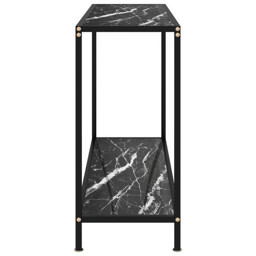 Konsolbord 100x35x75 cm hærdet glas sort