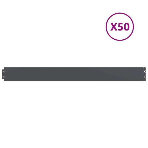 Plænekanter 50 stk. 10x103 cm koldvalset stål antracit
