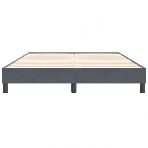 Sengeramme i fløjl 160 x 210 cm - mørkegrå