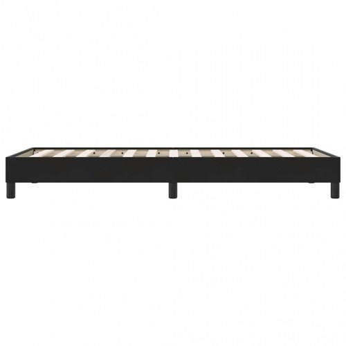 Sengeramme i fløjl - 80x220 cm, sort, med lamelbund