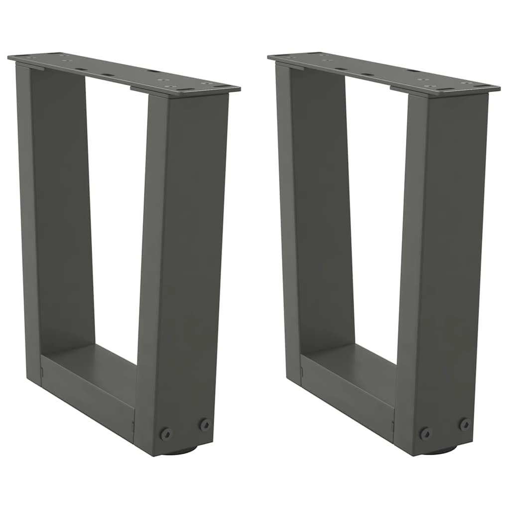 Spisebordsben V-Form 50X(30-31,3) Cm Stål - Antracitgrå / 30 x (30-31.3) cm