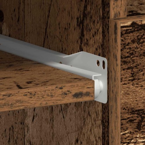 Skrivebord 90 × 45 × 76 cm i konstrueret træ - gammelt trælook, med 3 skuffer