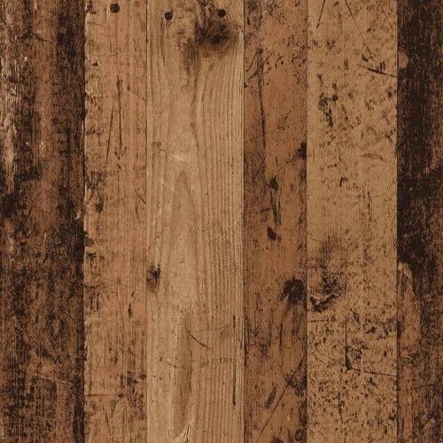 Skrivebord 90 × 45 × 76 cm i konstrueret træ - gammelt trælook, med 3 skuffer