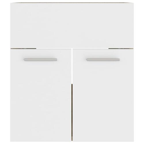 Skab til håndvask 41x38,5x46 cm konstrueret træ hvid sonoma-eg