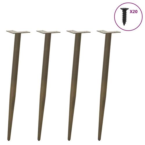 Sofabordben konisk form 4 stk naturstål 72-73 cm stål