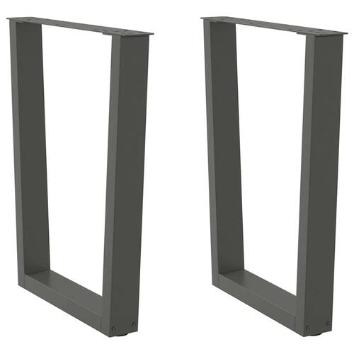 Spisebordsben V-formet 2 stk 60x(72-73,3) cm stål antracitgrå