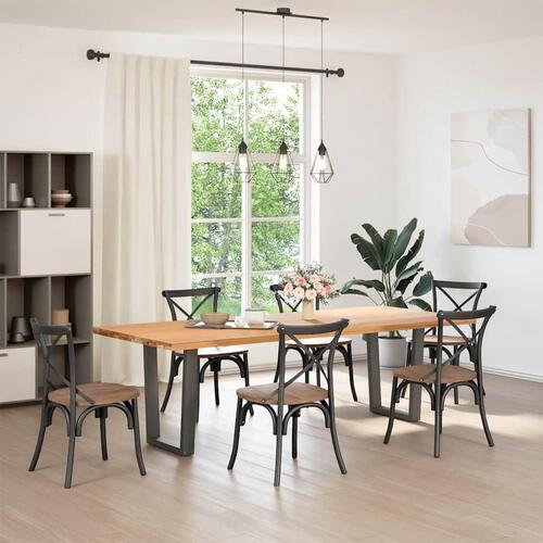 Spisebordsben V-formet 2 stk 60x(72-73,3) cm stål antracitgrå