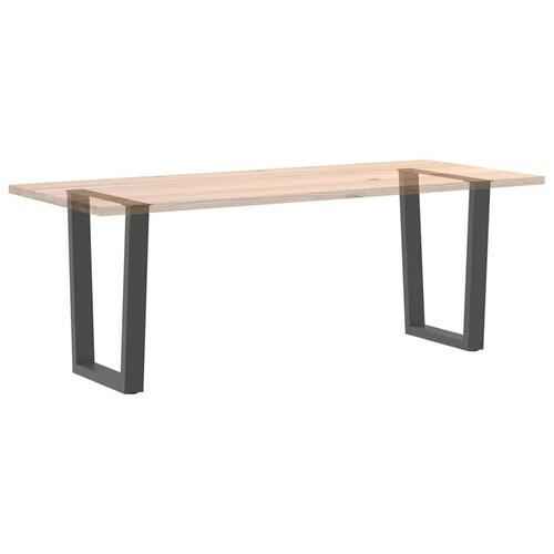 Spisebordsben V-formet 2 stk 60x(72-73,3) cm stål antracitgrå