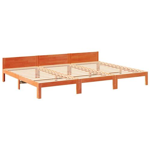 Sengeramme uden madras 240x200 cm massivt fyrretræ gyldenbrun