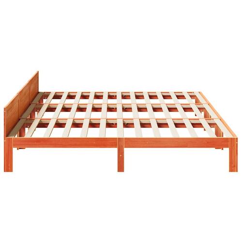 Sengeramme uden madras 240x200 cm massivt fyrretræ gyldenbrun