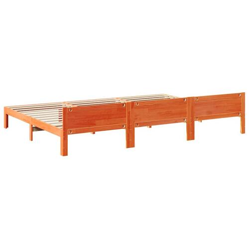Sengeramme uden madras 240x200 cm massivt fyrretræ gyldenbrun