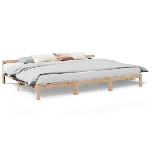 Familie sengeramme uden madras 240x200 cm massivt fyrretræ