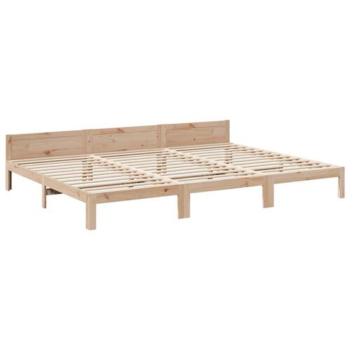 Familie sengeramme uden madras 240x200 cm massivt fyrretræ