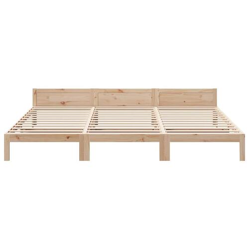Familie sengeramme uden madras 240x200 cm massivt fyrretræ