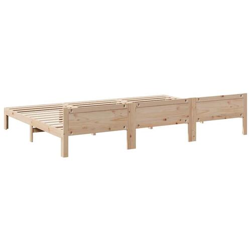 Familie sengeramme uden madras 240x200 cm massivt fyrretræ