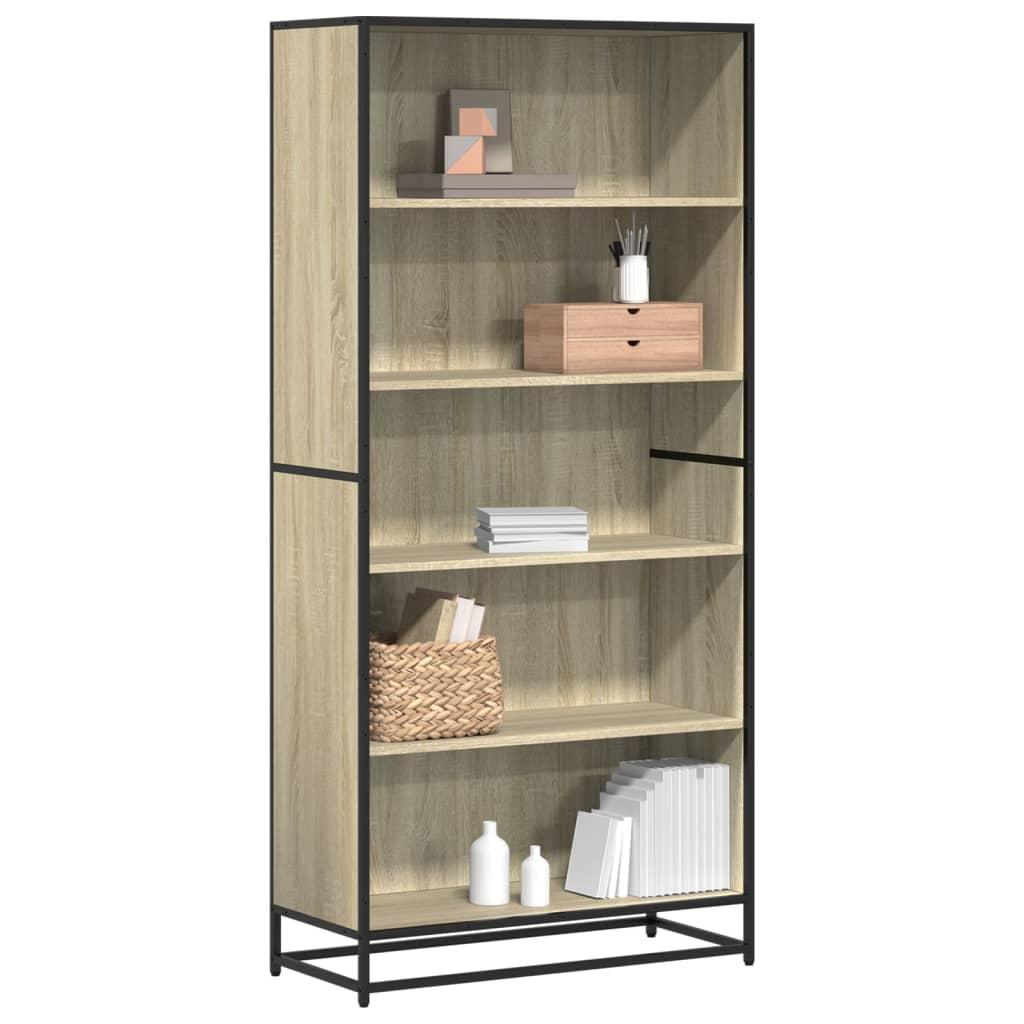 Bogreol 80 5x35x170 5 Cm Konstrueret Træ Sonoma Eg
