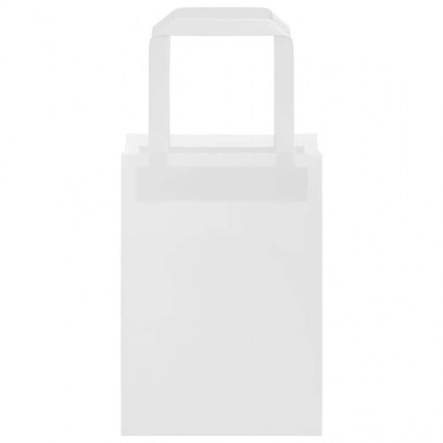 Papirposer med håndtag - 50 stk., 15×8×21 cm, hvid