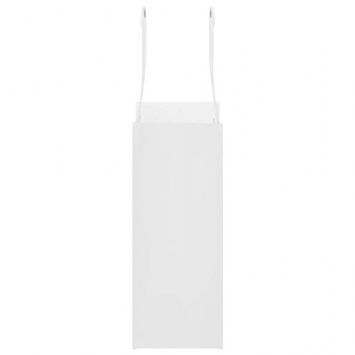Papirposer med håndtag - 50 stk., 15×8×21 cm, hvid