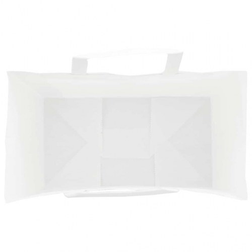 Papirposer med håndtag - 50 stk., 15×8×21 cm, hvid