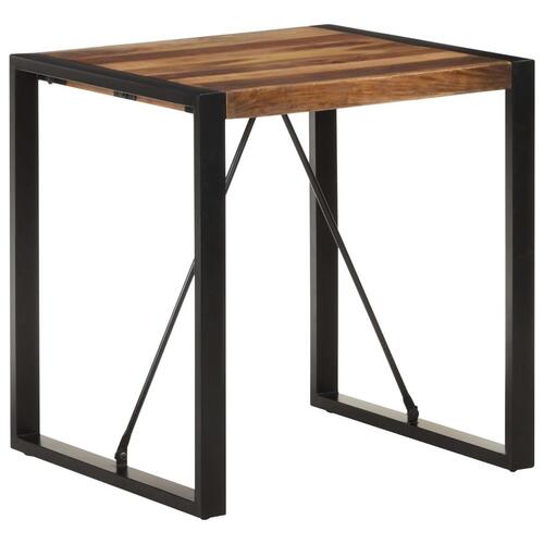 Spisebord 70x70x75 cm massivt akacietræ med sheeshamfinish
